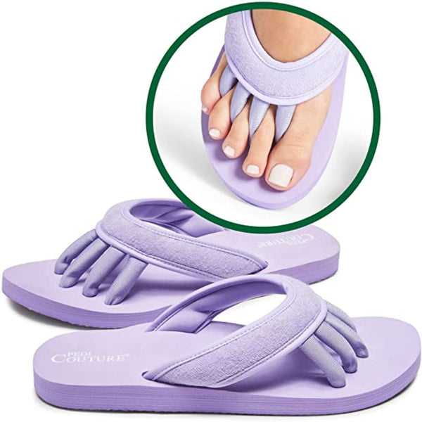 Pedi Couture Toe Separator Sandals for Women Foam Sole Sandals Prevents  Smudging Yoga Toe Separators Arch Support 